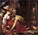 Peter Paul Rubens Canvas Paintings - Samson and Delilah